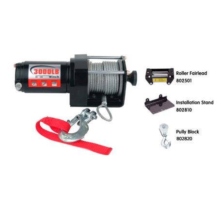 Лебедка для квадроцикла "Master Winch" PM3000, электрическая, 12В купить недорого с доставкой в Саранск